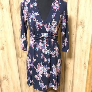 Boden Navy Floral Dress Size 8 Reg EUC
